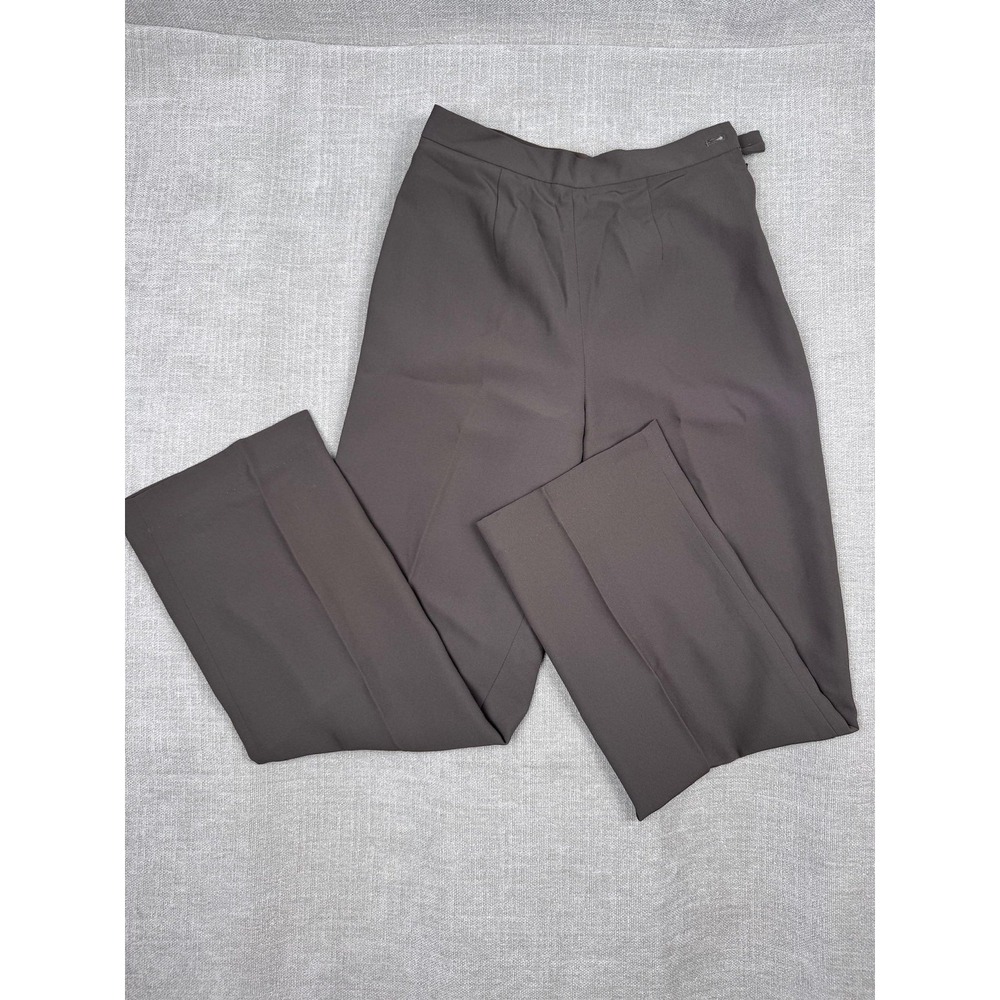 Cordovan & Grey Ltd Dress Pants Womens 4P Gray Pleated Straight Leg Crepe Career